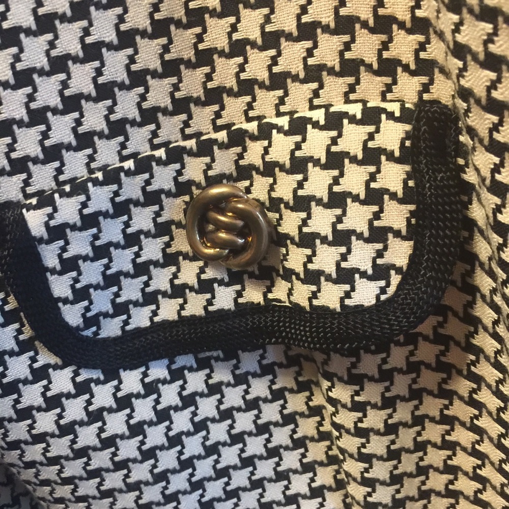 La Belle Vintage Houndstooth Button Down Dress - Picture 5 of 7